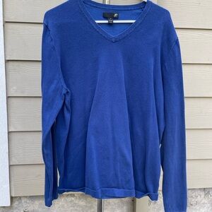 JF J.Ferrar Royal Blue V-Neck Sweater